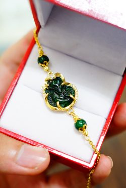 LẮC TAY HỒ LY CẨM THẠCH BỌC VÀNG – THU HÚT TÌNH DUYÊN, TỎA SÁNG KHÍ CHẤT