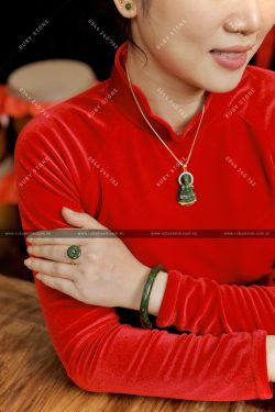 Phật Di Lặc ngọc phỉ thuý Myanmar - Hình ảnh 2